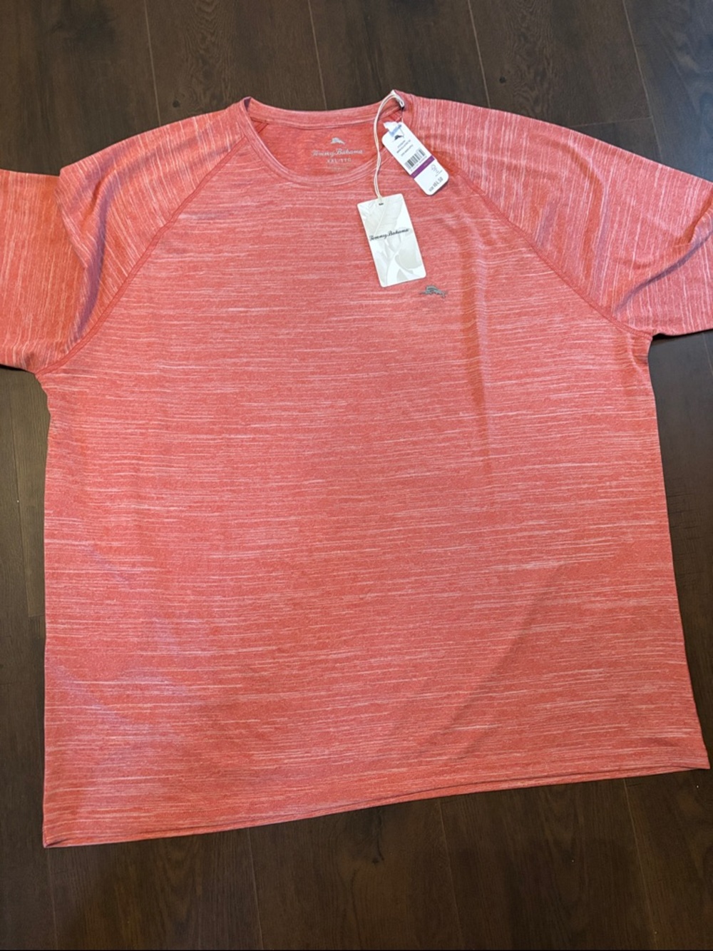 Tommy Bahama Heathered Coral-Red Short Sleeve Crew Tee